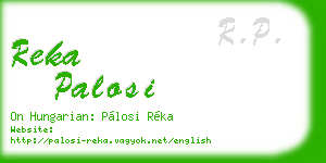 reka palosi business card